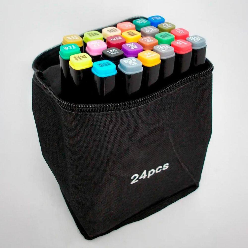 Conjunto Canetinhas 24 Unidades Linha Coloridas