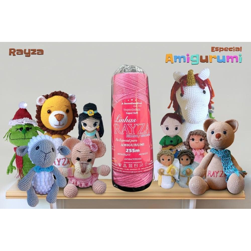 Linha Rayza Ideal Para Amigurumi - Cor 034 Framboesa