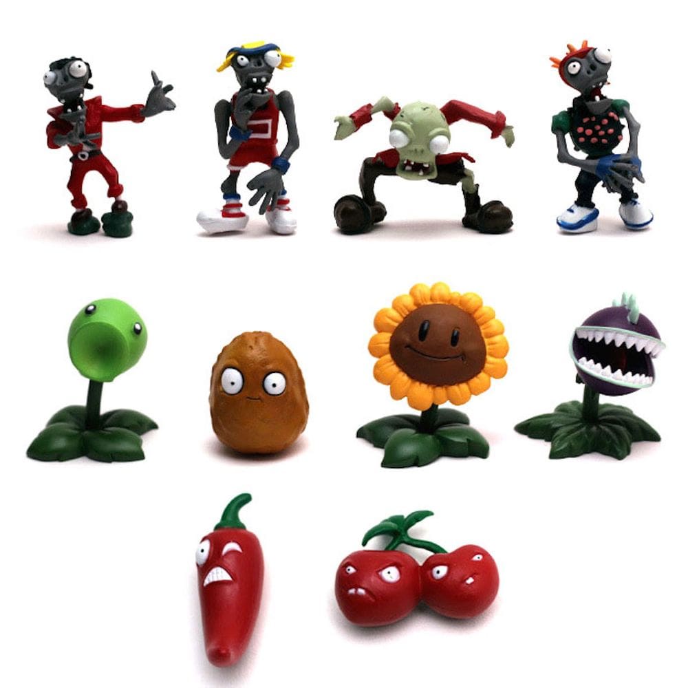 Figure Toy Collect Plants vs Zombies Peashooter x10