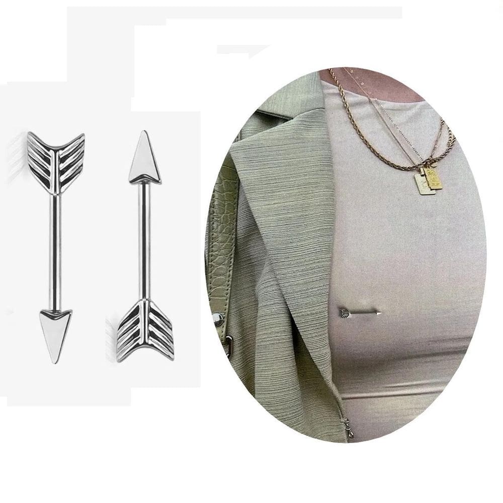 Piercing Mamilo Modelo Flecha Titânio 30 Mm