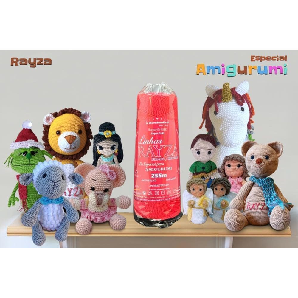 Linha Rayza Ideal Para Amigurumi - Cor 008 Vermelho