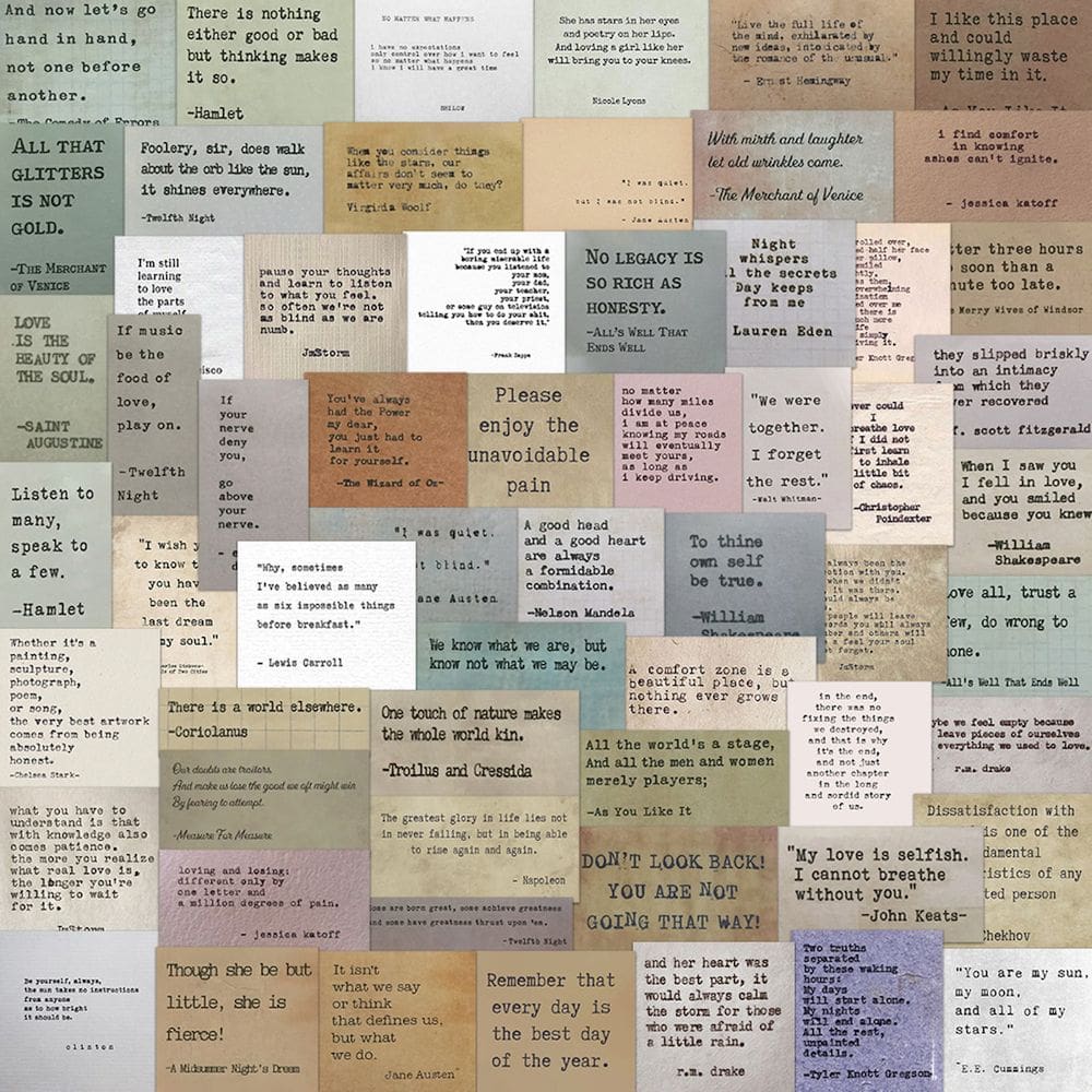 Adesivos, 60 peças, citações inspiradoras de celebridades, desenho animado