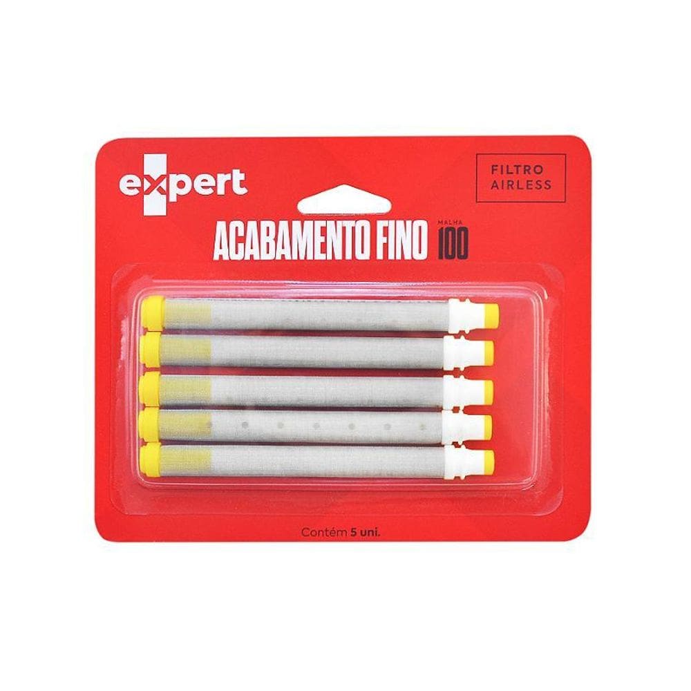 Filtro Para Pistola Airless Acabamento Fino Malha 100 5Unid