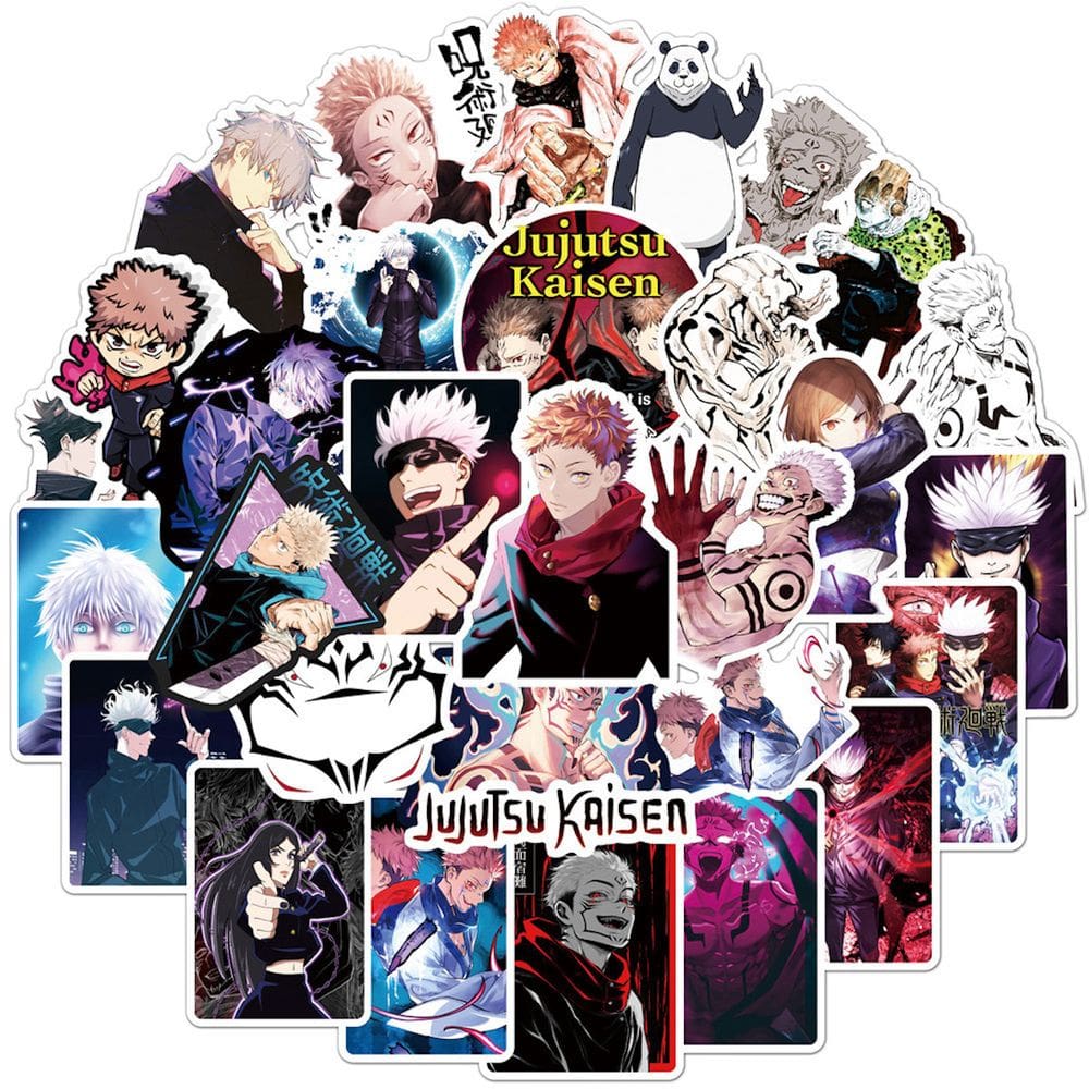 Adesivos Jujutsus Kaisens Anime 50PCS PVC impermeável