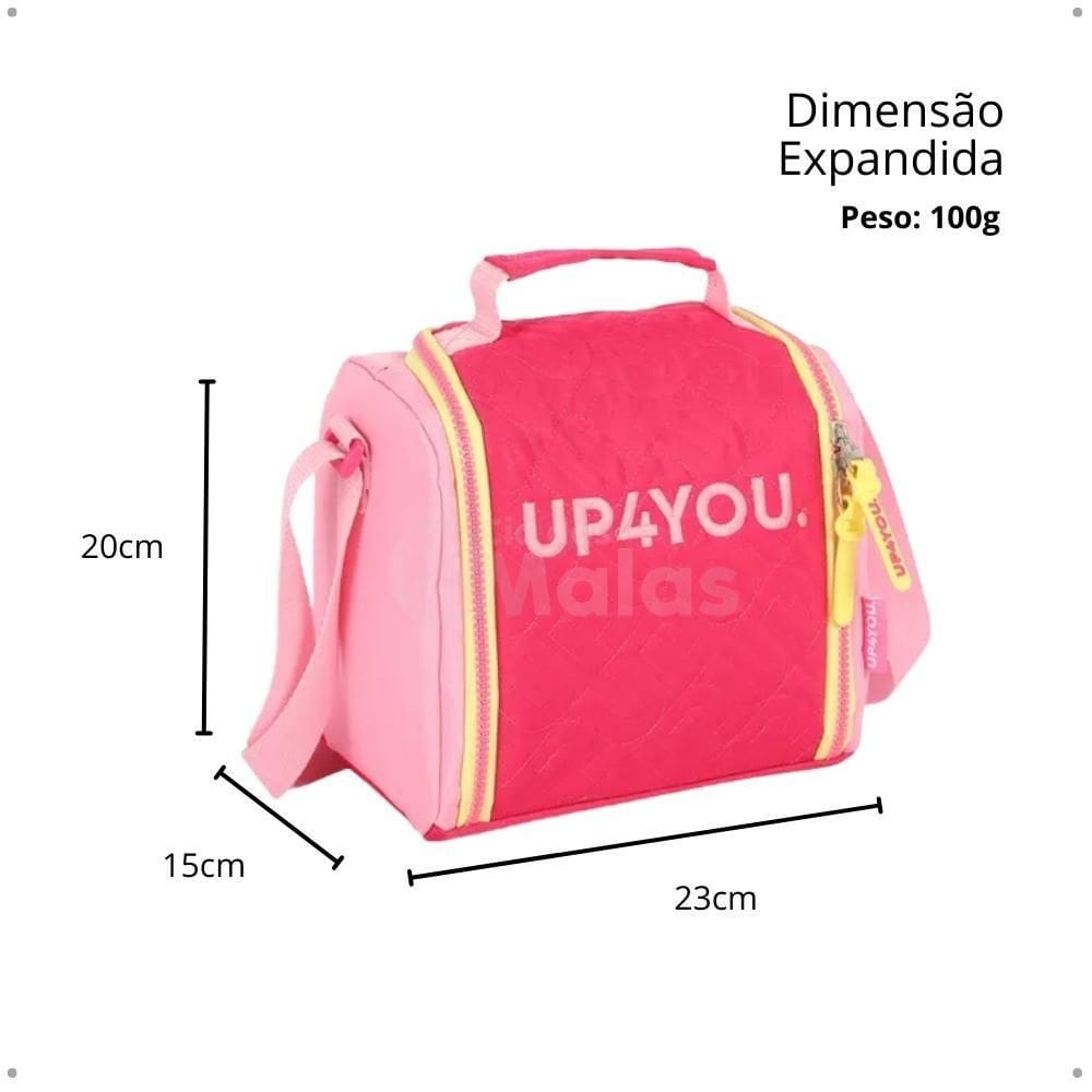 Lancheira Infantil Térmica Transversal Média Alça Ajustável