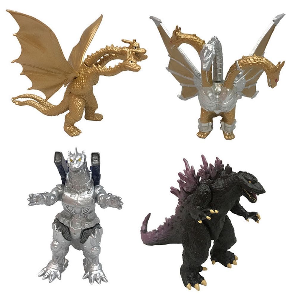 Coleção de bonecos Monster Mechanical Godzillaes x4