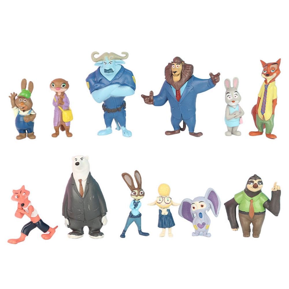 Coleção de bonecos Zootopias Animal Metropolis x12
