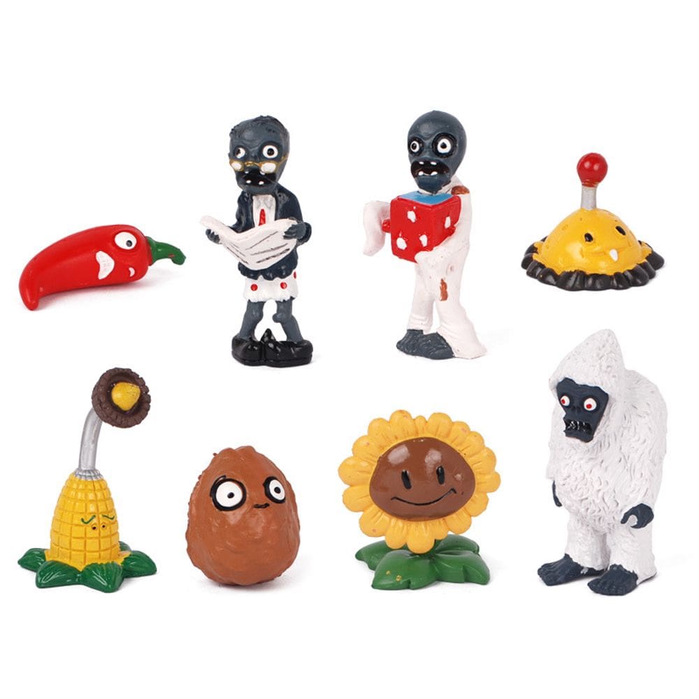 Coleção de brinquedos de figuras Plants vs Zombies Peashooter x8