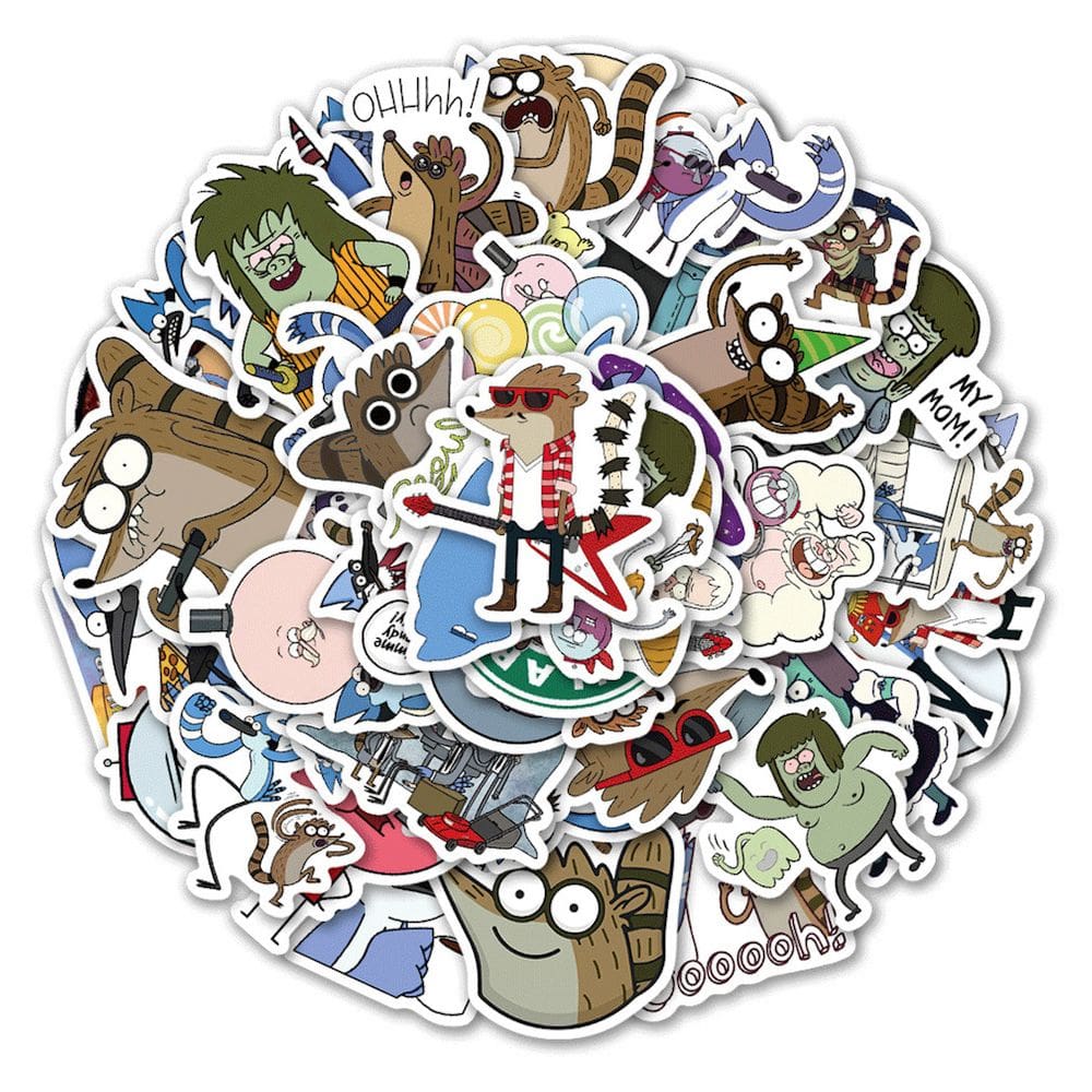 Pacote de adesivos Regular Show Anime 52 unidades com design atraente