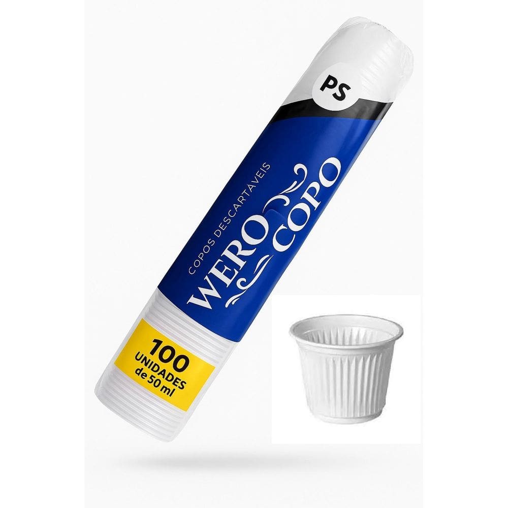 Copo Descartável Para Café 50Ml Branco 100 Un. Verocopo