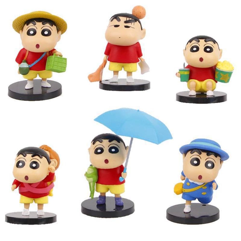 Figura Toy Crayons Shins Chans Anime 8 cm 6 unidades/lote colecionável