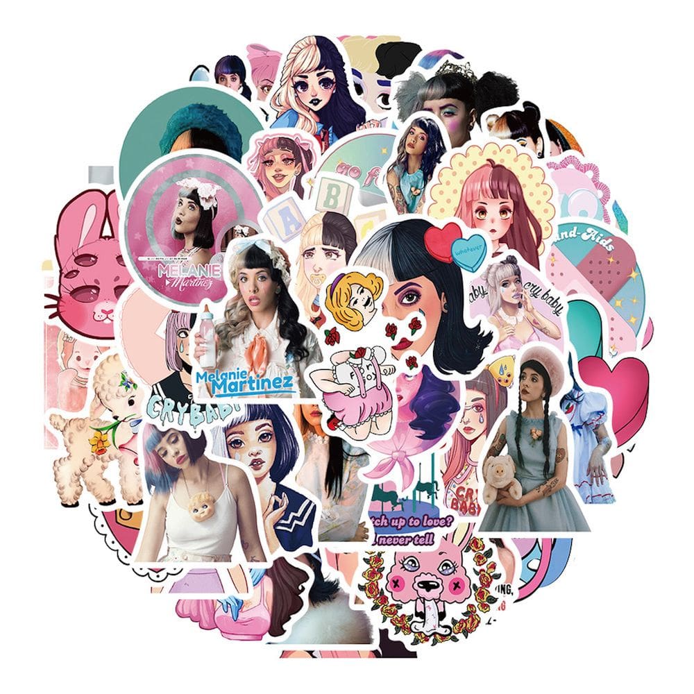 Pacote de adesivos Singer Melanies Martinez Anime 50 unidades