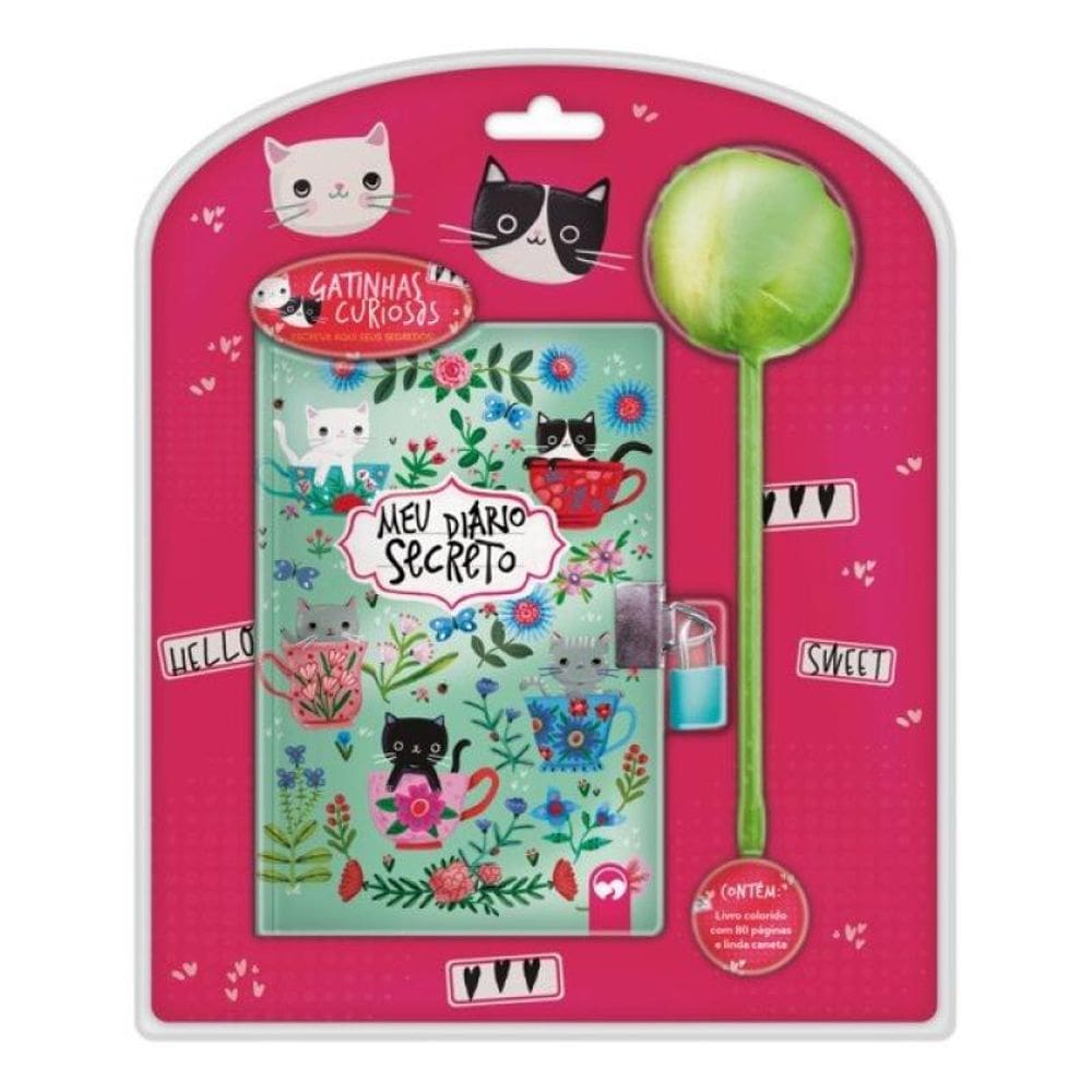 Livro Diário Pompom Gatinhas Curiosas