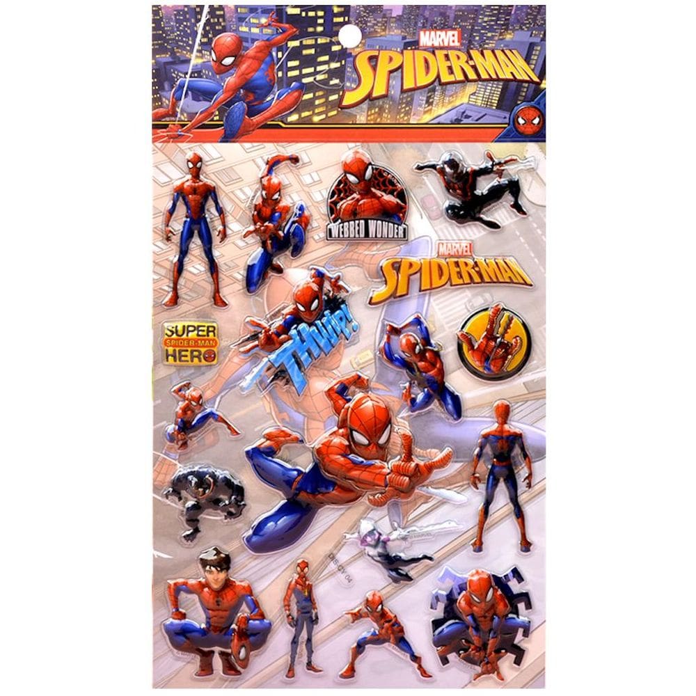 Adesivos Puffy Creative Superrheros Waterproof 3D Spiderman