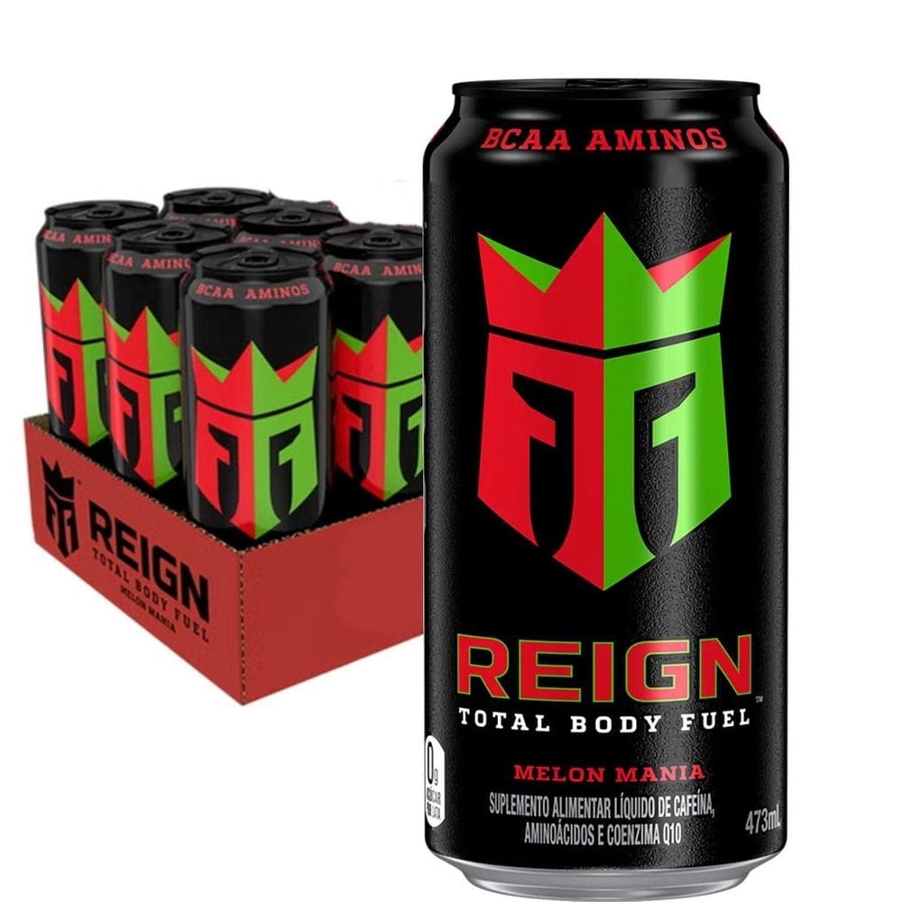 Kit 6Und Energético Alta Performance Reign Melon Hdz 473Ml
