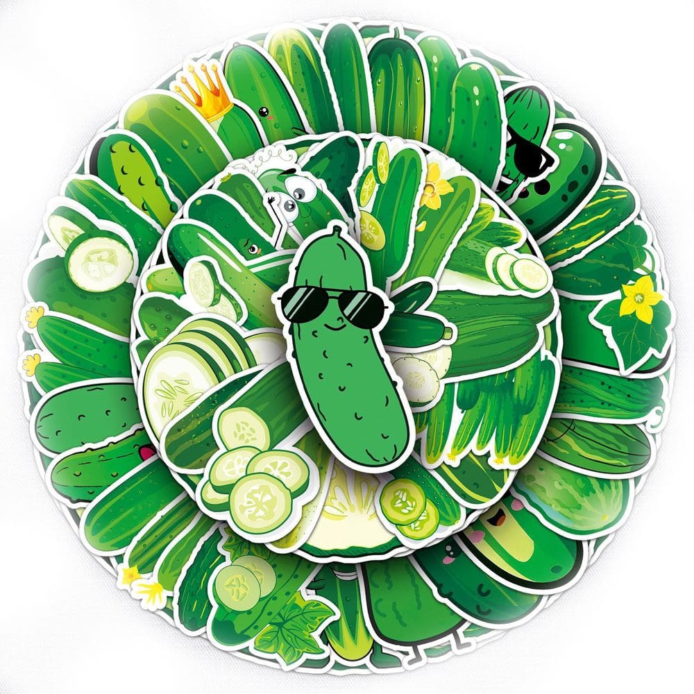 Adesivos Pickles Pickles Pepinos em Vinil Impermeável Anime x50