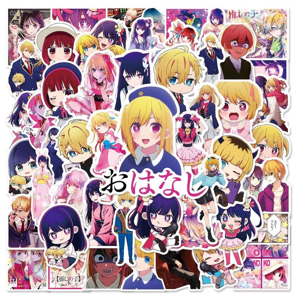 Adesivos OShiS NO Kos Anime Cartoon 50 unidades de PVC impermeável