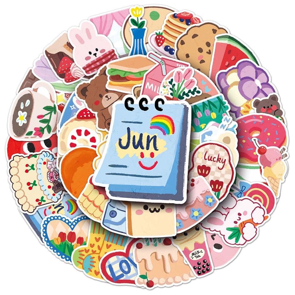 Adesivos, estilo de pintura, anime, 50 unidades, PVC, impermeável