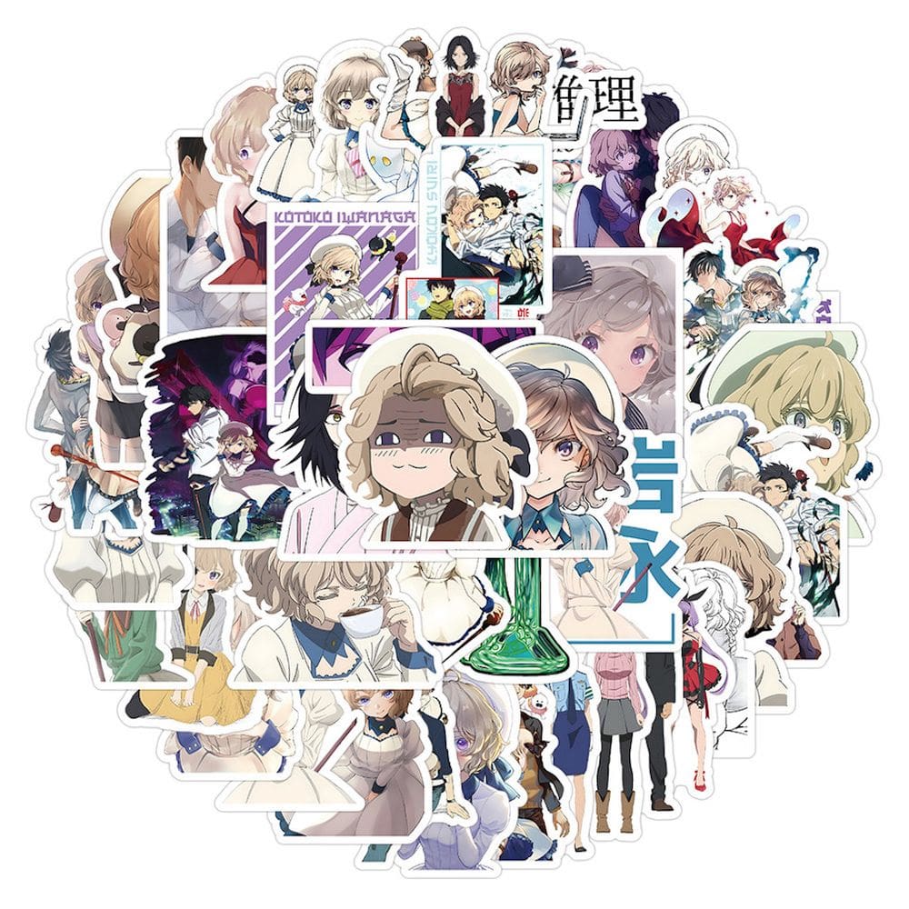 Pacote de adesivos Spectres Anime 50 unidades de desenho animado decorativo de 5 a 8 cm