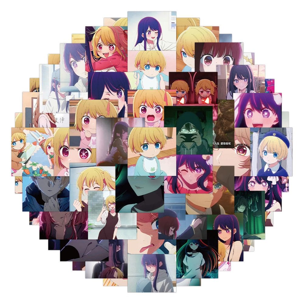 Adesivos OSHI NO Koss Anime 60 unidades de PVC impermeáveis e à prova de sol