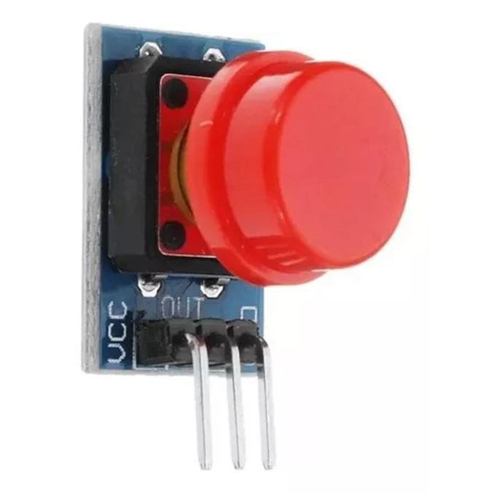 Módulo Botão Push Button 12Mm Com Capa 3 Pinos Para Arduino