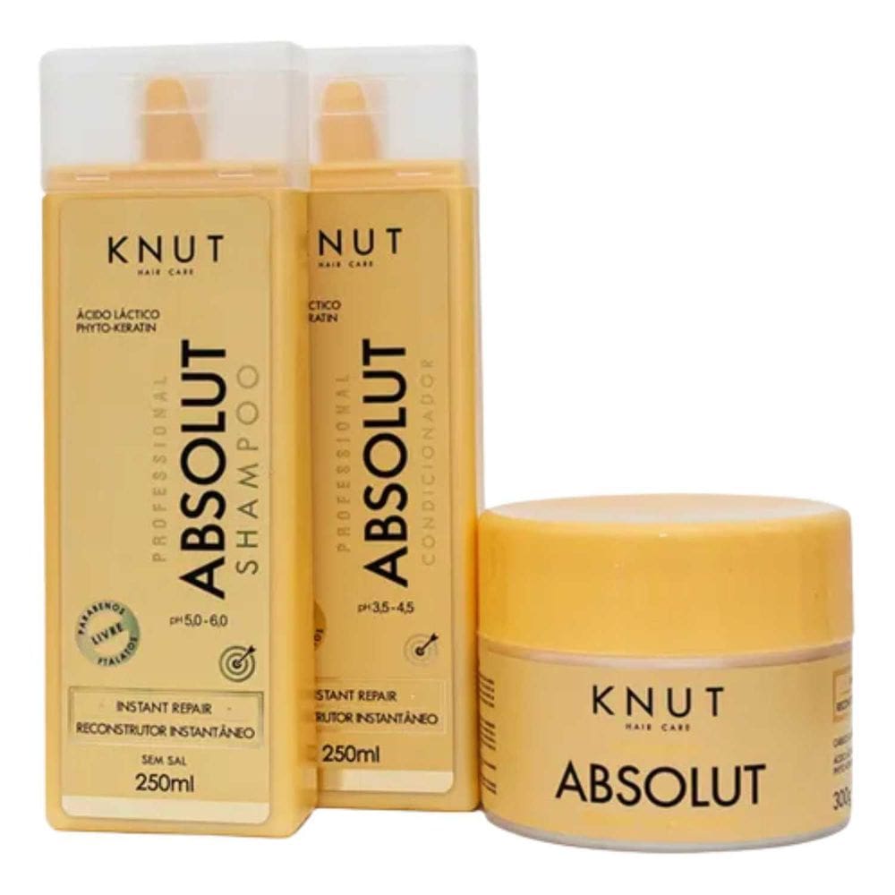 Kit Absolut Reconstrução Profunda Knut  3 Itens