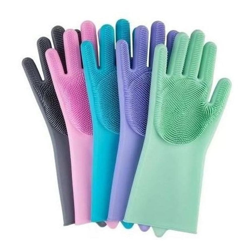 Luvas De Silicone Anti Térmicas Lavar Louça
