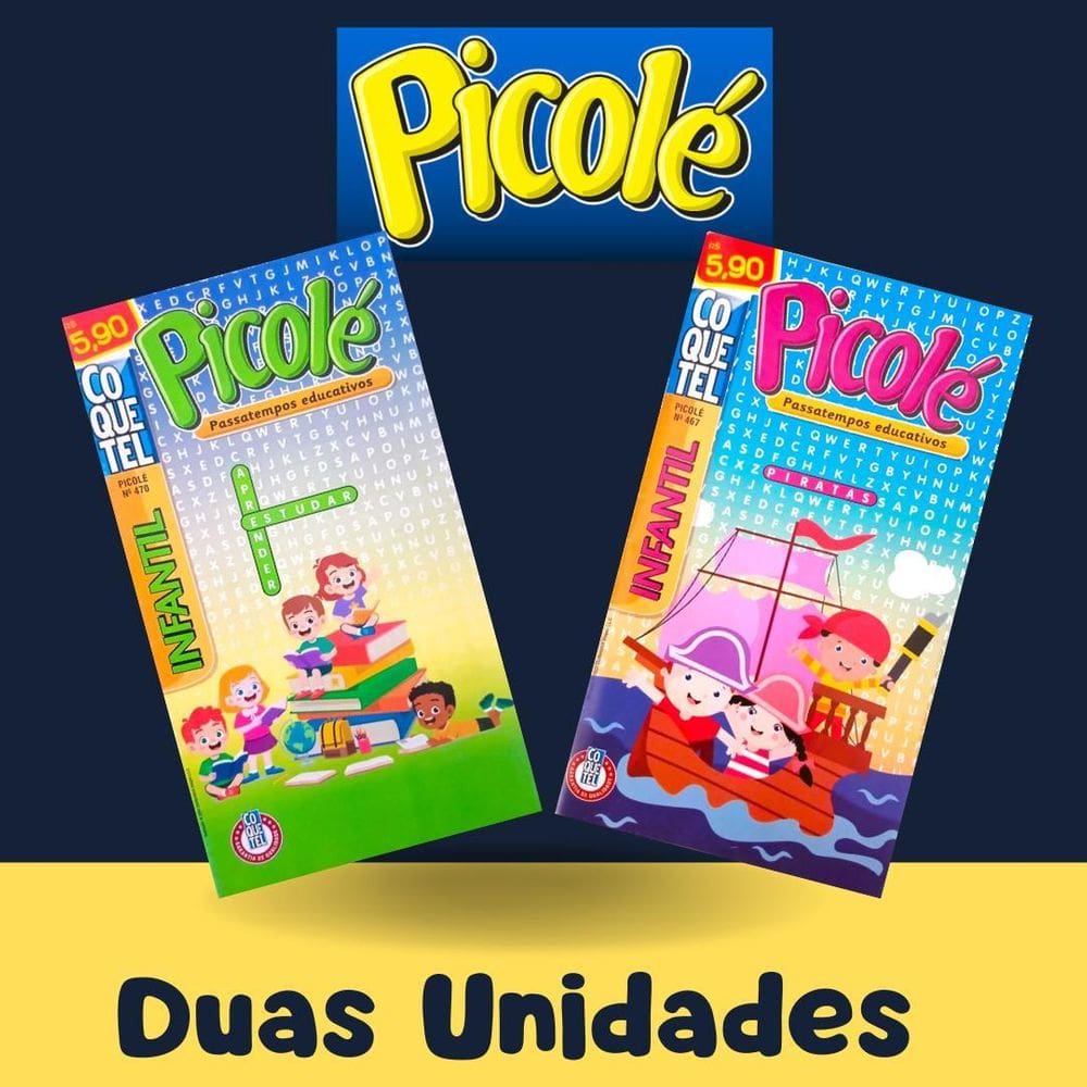 Picolé Passatempos Educativos, Kit Com 2 Edições De Revistas