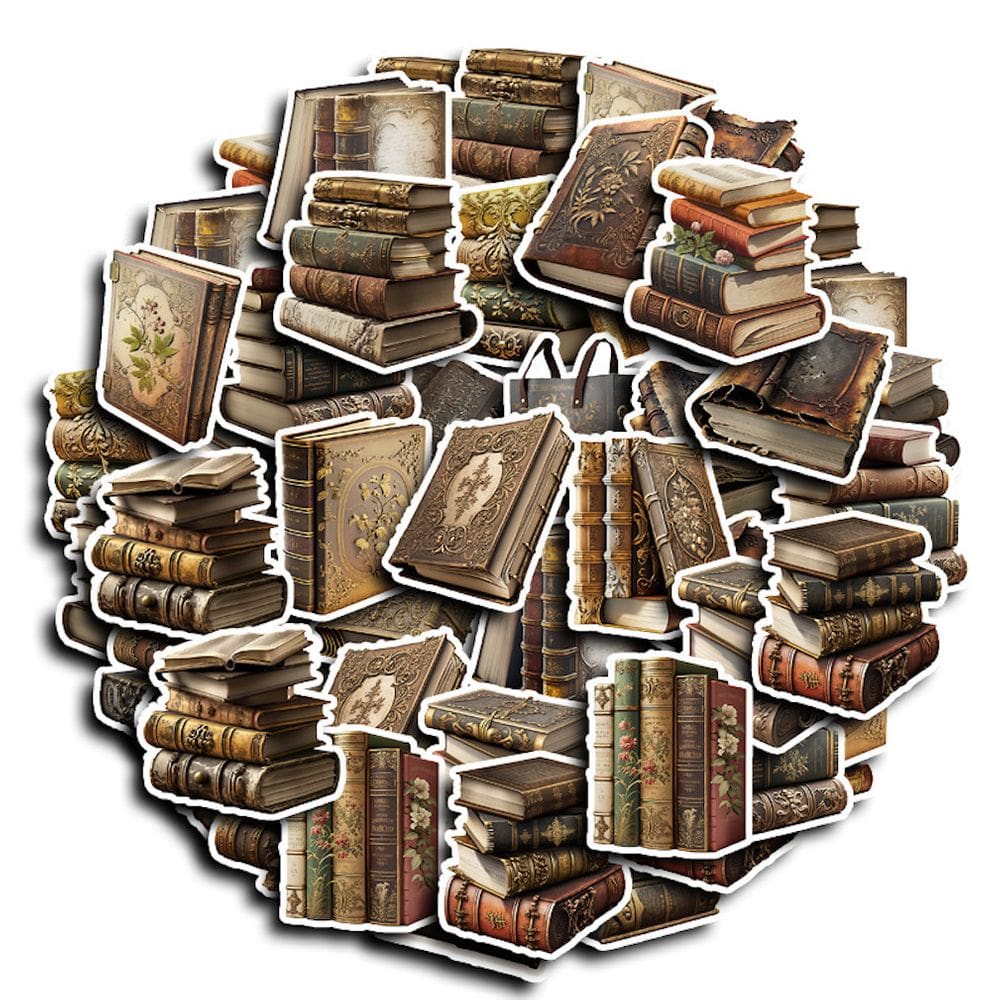 Pacote de adesivos, livro de respostas retrô, anime, 50 unidades