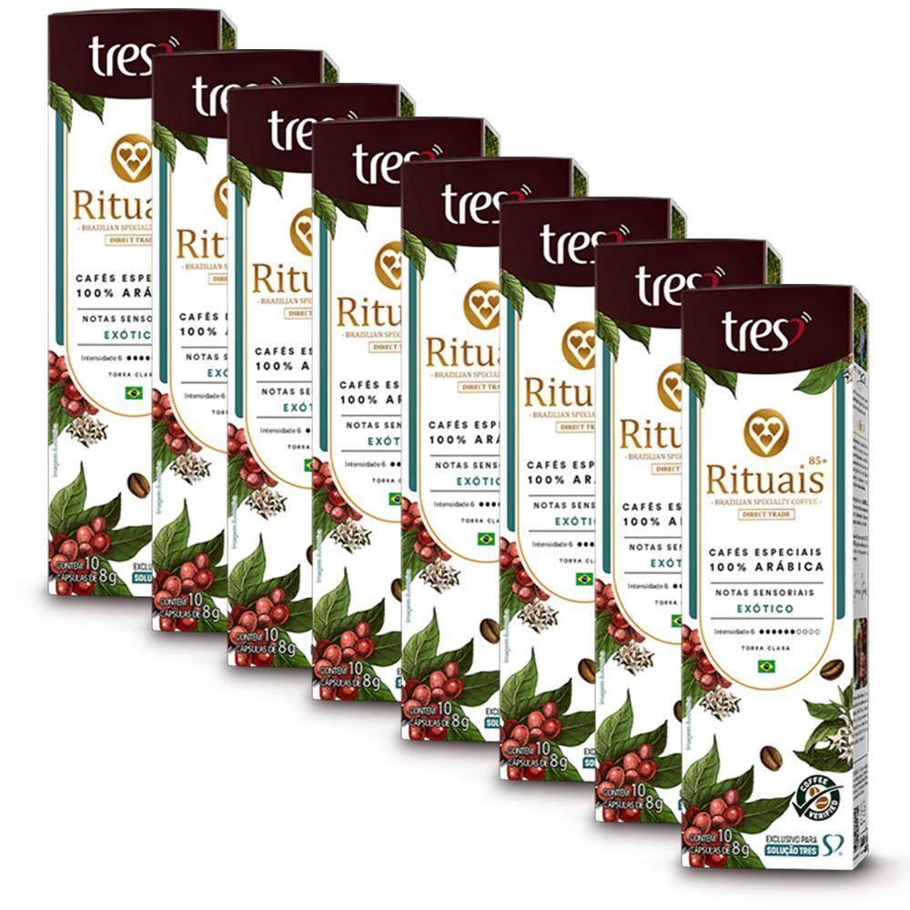 80 Cápsulas Café 3 Corações Rituais Exótico