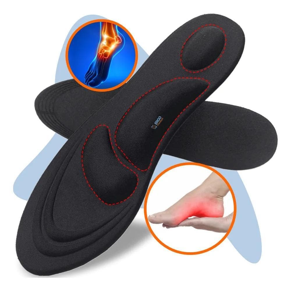 2X Palmilha Ortopédica Tratamento Da Fascite Plantar