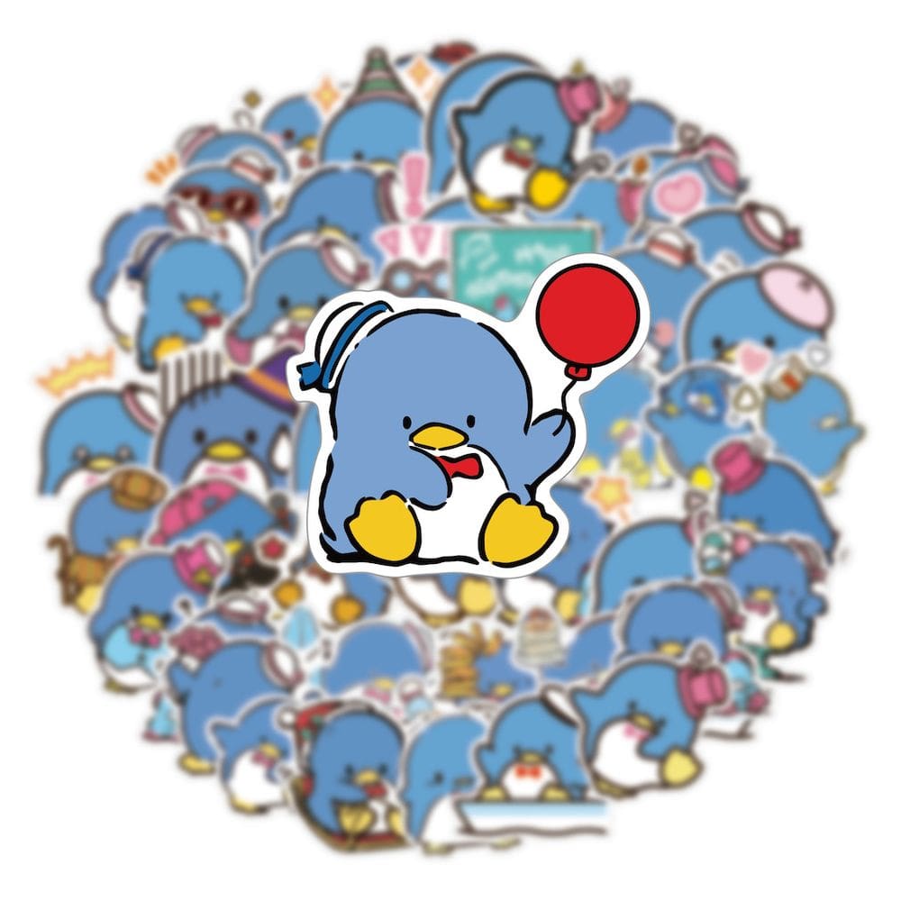Adesivos Sam Penguins Anime, pacote de 50 peças, desenho animado decorativo
