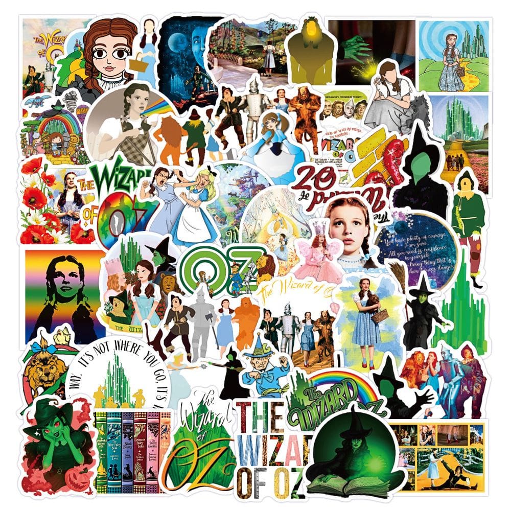 Adesivos de vinil impermeável Wizards of OZ, anime, 50 unidades