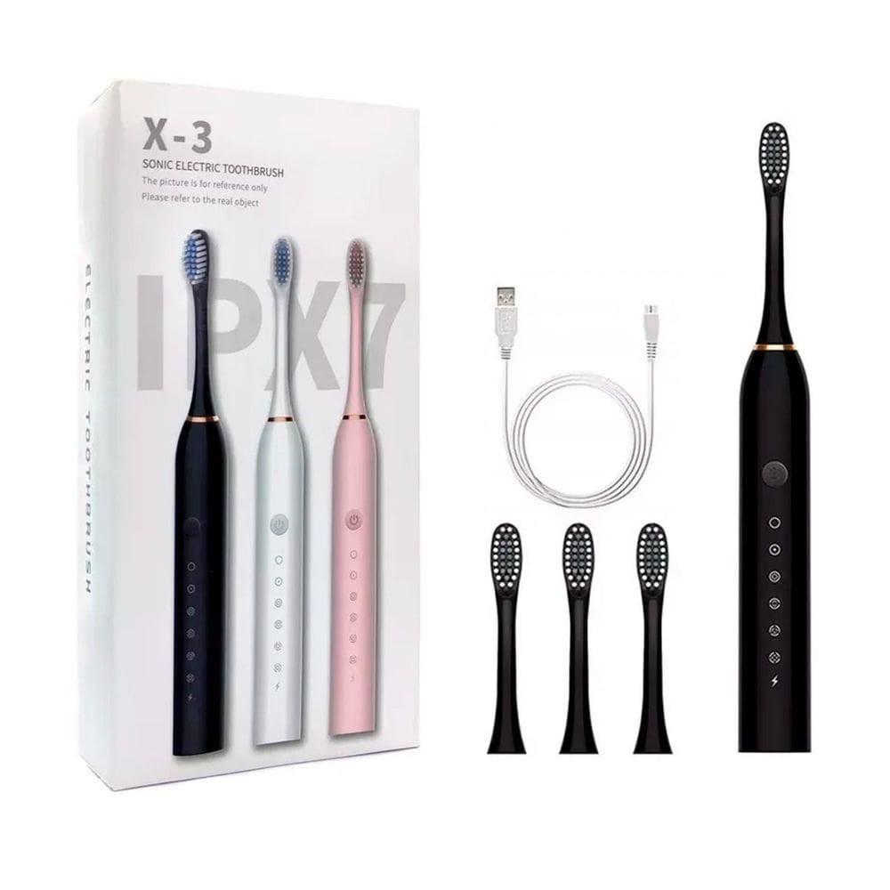 Escova Dental Elétrica Giratória Com Limpeza Oral