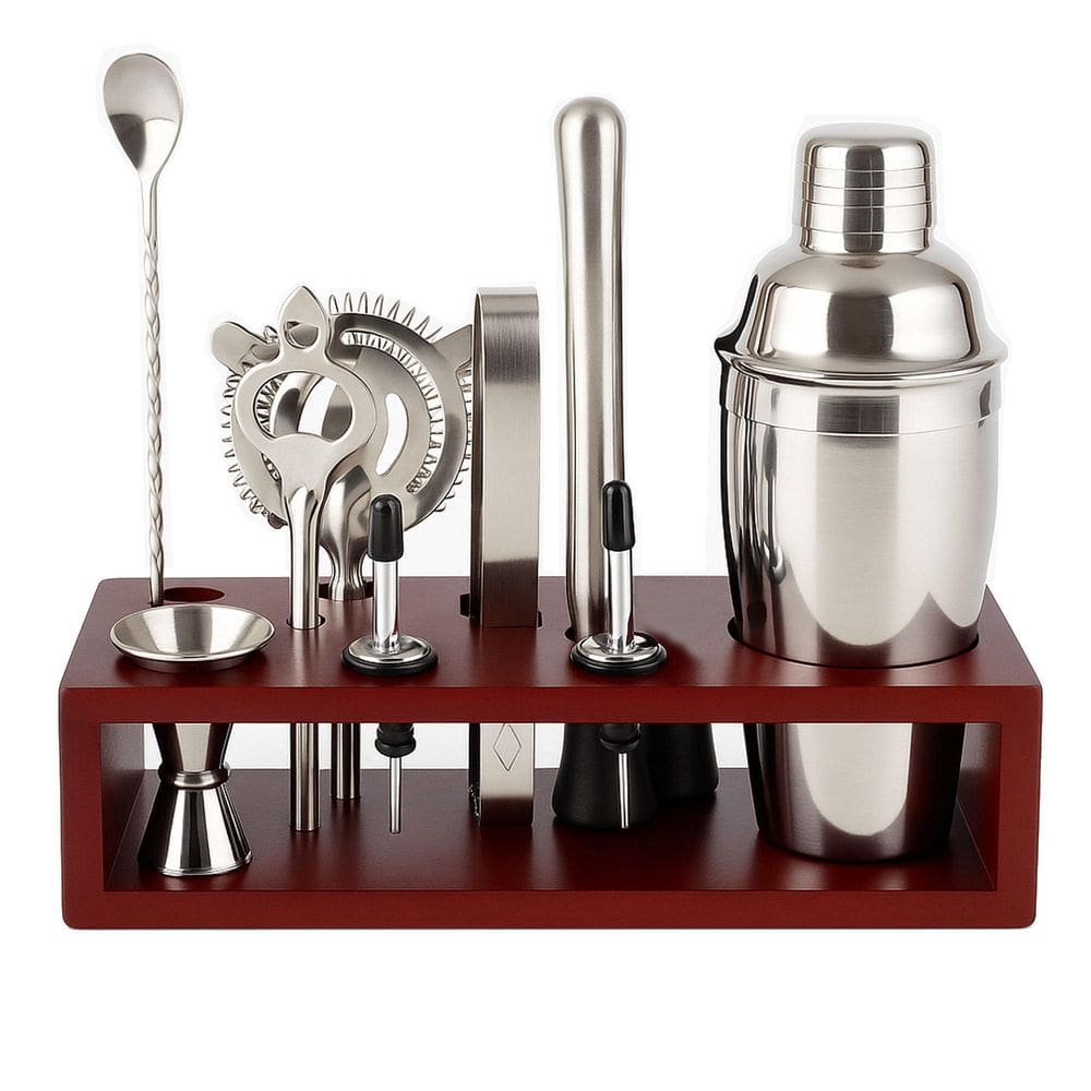 Kit Coqueteleira Completo Bartender Woodline 10 Peças - Mori