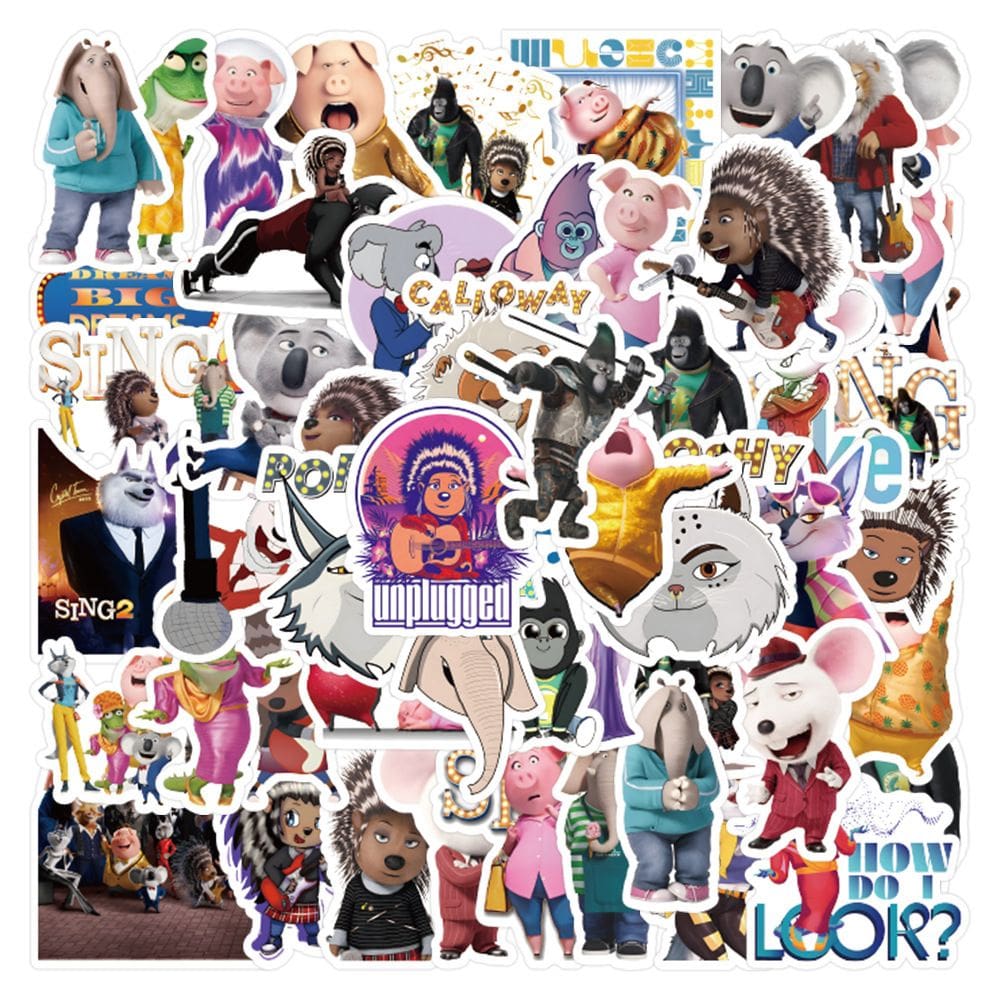 Adesivo Sings Waterproof Vinyl Anime 50 unidades/lote para laptop