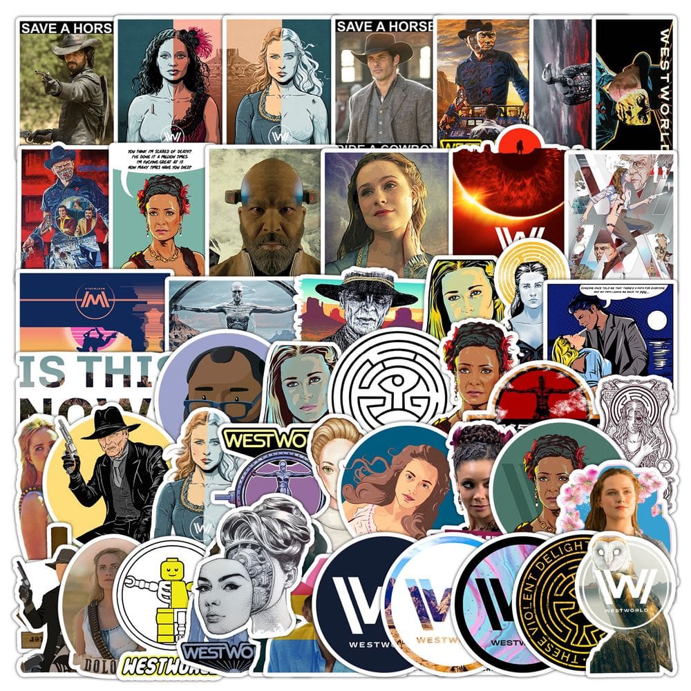 Adesivos de vinil impermeável Westworlds Anime 50 unidades/lote