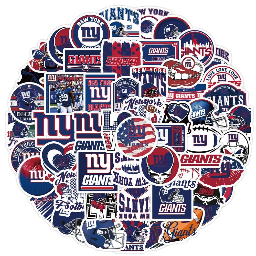 Adesivos de anime em vinil impermeável New Yorks Giants (50 unidades)