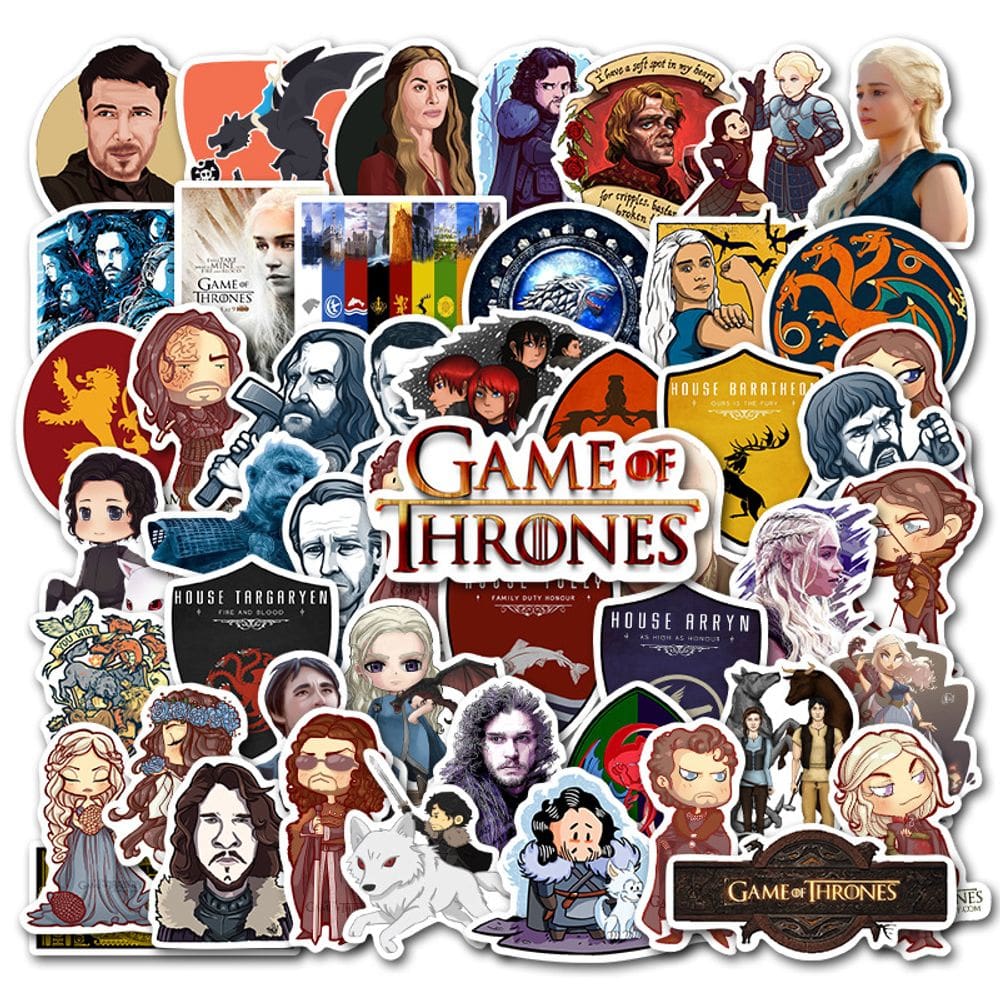 Adesivos de anime de vinil impermeável Games Of Thrones (50 unidades)