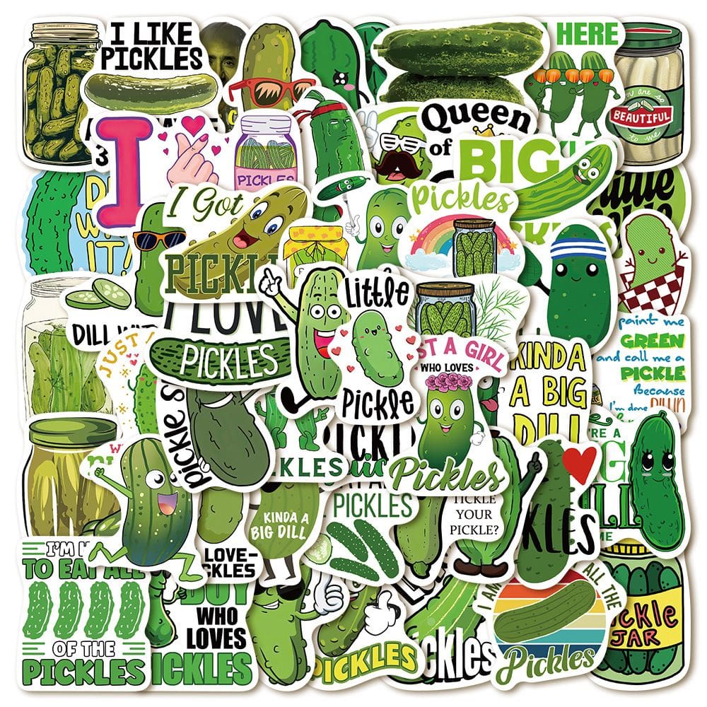 Adesivos Pickles Pickles Pepinos em Vinil Impermeável Anime x50