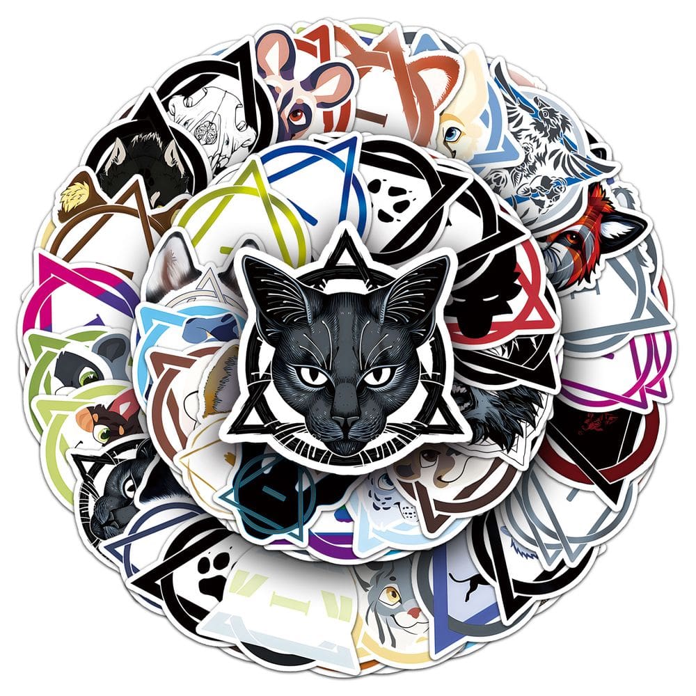 Adesivos de vinil à prova d`água Therians Anime 50 unidades/lote de 5 a 7 cm