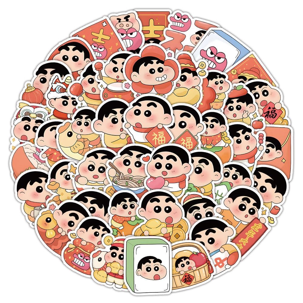 Adesivos Shins Chans em vinil impermeável 60 unidades/lote para laptop