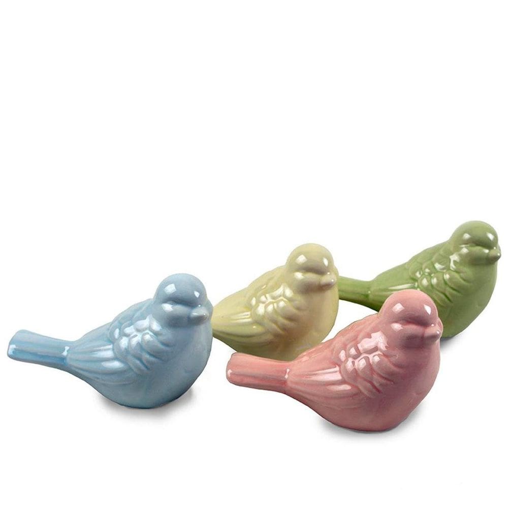 Enfeite de Cerâmica Decorativo Pássaro - Tudo em Caixa