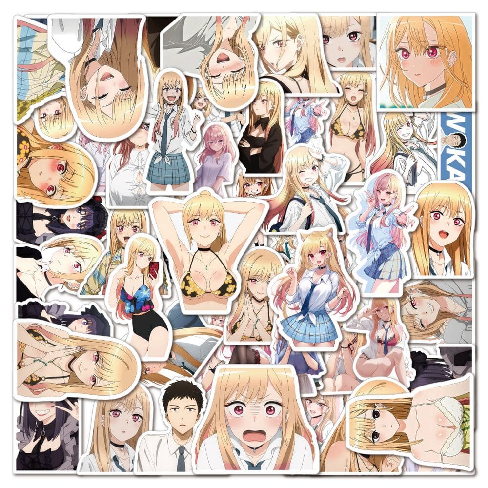 Adesivos My Dress Up Darlings em vinil impermeável 50 unidades/lote