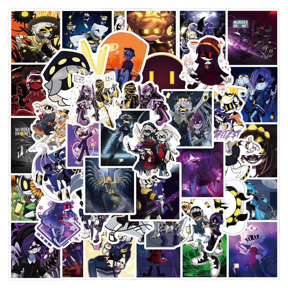 Conjunto de adesivos Murders Drones Seasons, vinil impermeável, 55 unidades