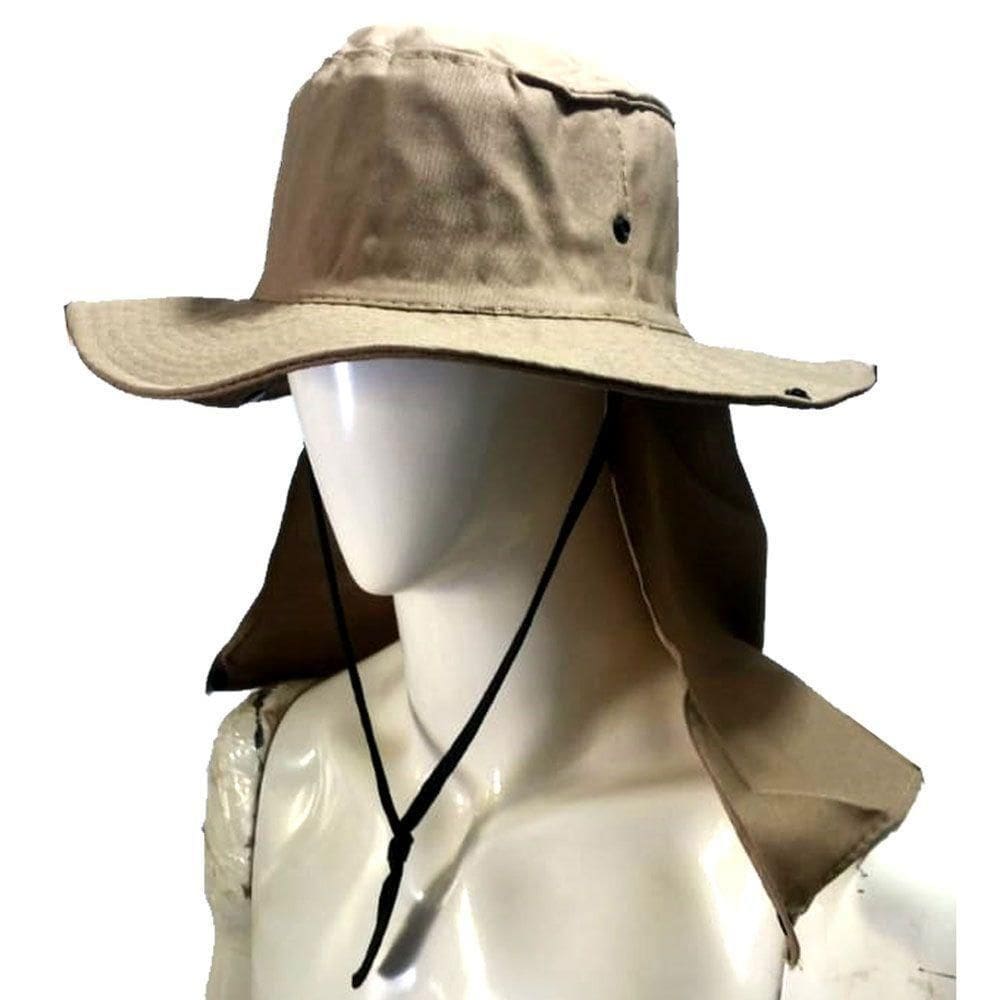 Chapéu Australiano Com Proteção De Nuca Cor Azul-marinho