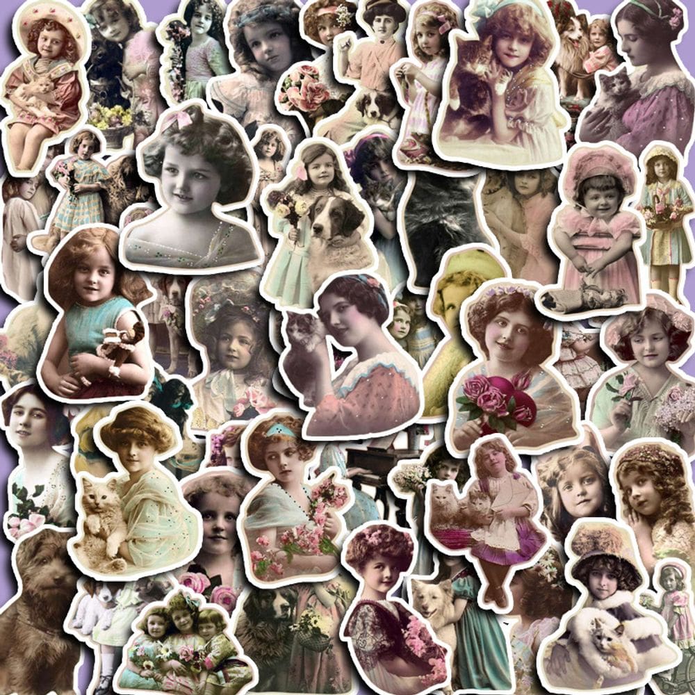 Adesivos 50 unidades/lote Adorables England SGirls em vinil impermeável