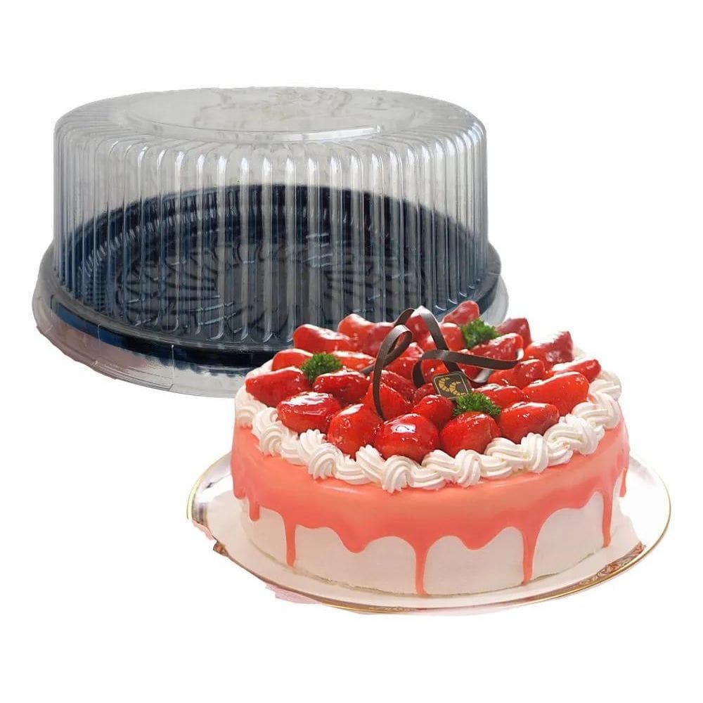 2X Embalagem Bolo Torta Bipack Bp50 Preta Tampa Média 20 Un