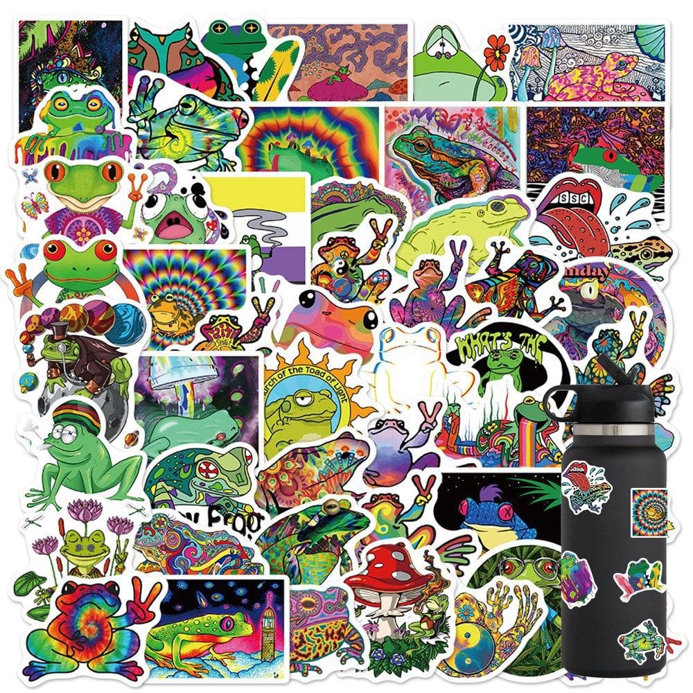 Adesivos de vinil impermeável Fantasys Frogs Anime 50 unidades/lote