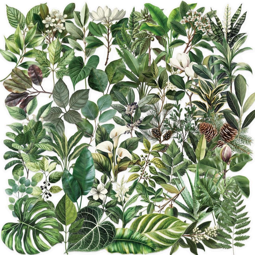 Adesivos Greens Leafs, vinil impermeável, anime, 50 unidades/lote